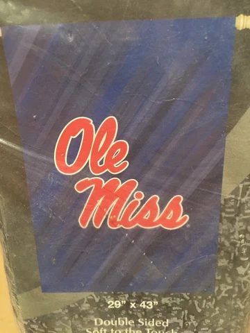 Mississippi Rebels "Ole Miss" NCAA Double-Sided Suede Vertical Banner Flag, New Cover