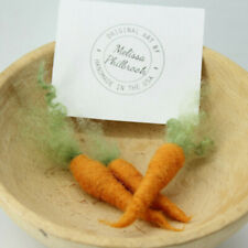 3 Prim Baby Carrot Bowl Fillers Needle Felted Easter Folk Art Melissa Philbrook