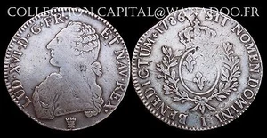Louis XVI 1786I Ecu Limoges Olive Branch Coast TB 100€ TTB 300€ - Picture 1 of 1