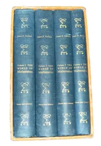 The World of Mathematics 4 Volume Box Set 1956 James Newman Slipcase HC 10th Pr. - Foto 1 di 7
