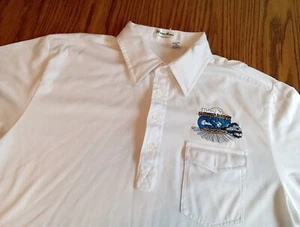 Vintage CSX Train Car Railroad Transportation Men's Polo Shirt Savannah Division - Picture 1 of 9