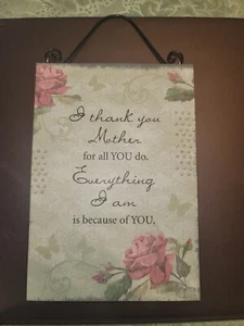 Ganz Plakette ""Ich danke dir Mutter für alles, was du tust....." Wandplakette - Bild 1 von 3