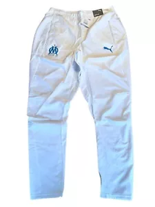 Pantalones Olympique Marseille talla M L XL 2XL 3XL Puma Training nuevos pantalones de pista blanco - Imagen 1 de 4