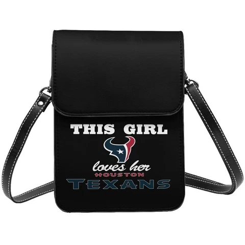 This Girl Loves Her Houston TexansCell Phone Purse The Single Shoulder Bag Cover