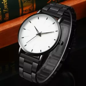 Reloj minimalista ultra delgado para hombre con correa delgada de acero inoxidable relojes de cuarzo - Imagen 1 de 16