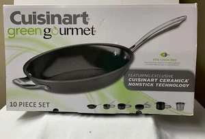 Cuisinart Green Gourmet 10-Piece Cooking Pots and Pans NEW!! - Picture 1 of 5