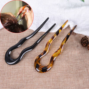 U Shape Traditional Resin Hair Pins Stick Original Retro Women Chic H& S-