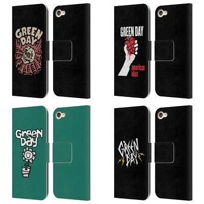 OFFICIAL GREEN DAY GRAPHICS LEATHER BOOK CASE FOR APPLE iPOD TOUCH MP3 - Image 1 of 4