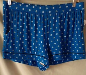 Alfani Blue Lounge Sleep Pajama Shorts Unisex Women's X-LARGE  38 - 42" Waist