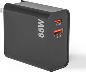 65w PD 3.0 GaN Cargador Tipo C Adaptador Plegable con Cargador de Pared Rápido de 3 Puertos - Imagen 1 de 7