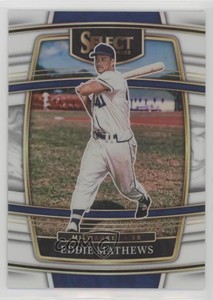 2022 Panini Select Concourse White Prizm /50 Eddie Mathews #87 HOF