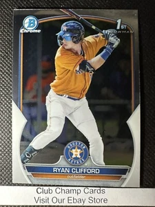 2023 #BCP-10 Ryan Clifford Bowman Chrome Baseball 1° Houston Astros - Foto 1 di 2