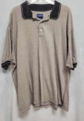 Polo Catalina Hombre 3 Botones Manga Corta Negro Y Marrón 2XL Foto 1 de 4