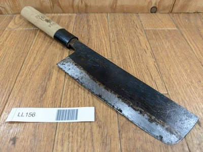 Cuchillo de cocina de chef japonés NAKIRI DAÑADO de colección HIROTOMO JP 166/312 mm LL156 Foto 1 de 4