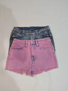 Ariya Distressed & Madden NYC Pink Wash 28" Jeans SHORTS Denim C18 KONVOLUT! - Bild 1 von 7