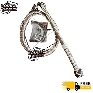 6-Foot Genuine Cowhide Leather Bullwhip Handmade & Braided - Picture 1 of 5