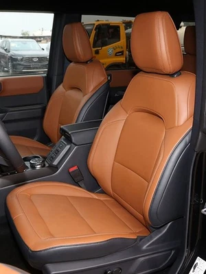 ЗАКАЗНЫЕ КОЖАНЫЕ ЧЕХЛЫ MOTOPTES ДЛЯ АВТОМОБИЛЬНЫХ СИДЕНИЙ 2021-2025 FORD BRONCO ПРОЧНЫЕ ЧЕХЛЫ - Изображение 1 из 4