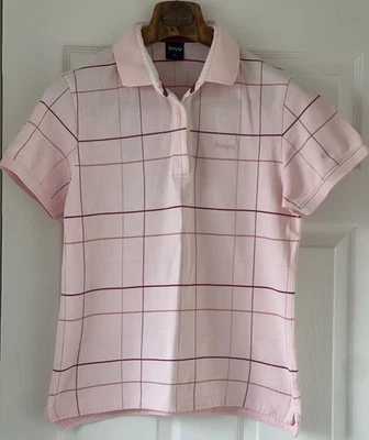 Toggl Women’s Pink Plaid Polo Shirt Size 16 – Cute, Comfy, Great Condition - Image 1 of 4