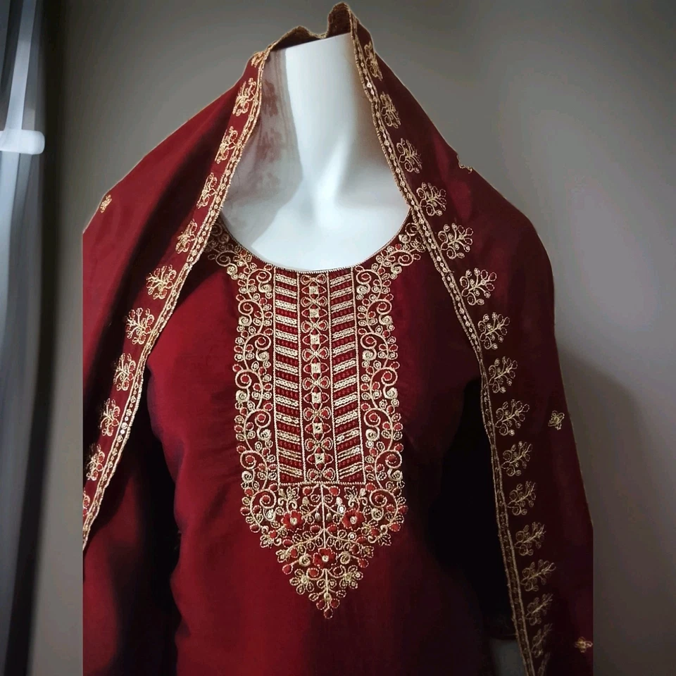 INDIAN PAKISTANI SALWAR KAMEEZ READY TO WEAR SUITS WEDDING PARTY BOLLYWOOD DRESS - Image 1 of 4