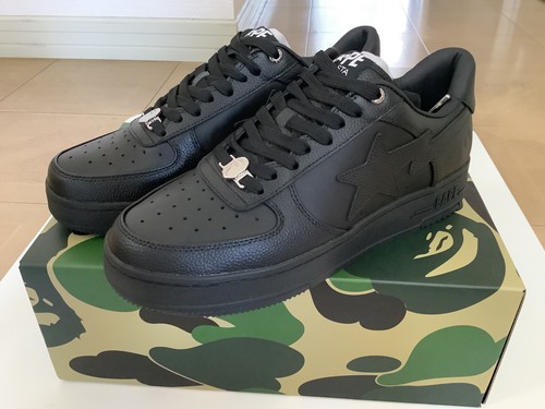 A BATHING APE (BAPE) Sneakers autentiche a bathing ape bape bape sta nere da uomo US 10 nuove bapesta
