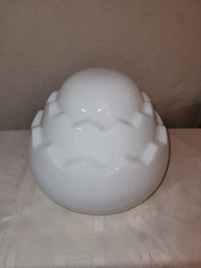 Große antike Art Deco Milchglas Eichel Artischocke abgestufter Lampenschirm 8" x 8" - Bild 1 von 4