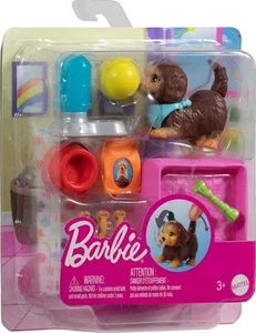 Barbie Pets and Accessories, Interactive Puppy Playset with Pet Bed - Picture 1 of 4