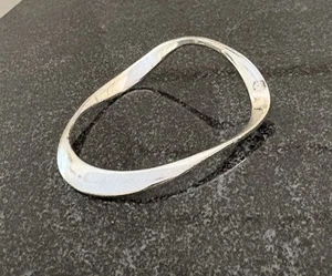 Vintage RLM SOHO Silver Tone Bangle Bracelet Mod, Boho, Asymmetrical - Picture 1 of 3