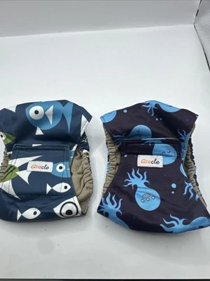 2 lindos pañales lavables de hueso para perro para perros bandas para el vientre talla XS suaves usados P Foto 1 de 4