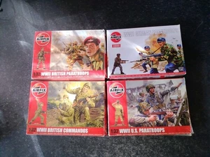 Airfix 1/32 Paras alemanes, paracaidistas británicos infantería americana paras en caja - Imagen 1 de 9