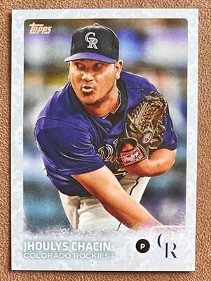 2015 Topps Snow Camo #366 Jhoulys Chacin /99 Colorado Rockies Numbered Parallel - Изображение 1 из 2