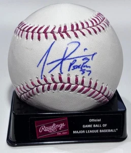 JUAN PIERRE Signed "Psalm 9:37" Rawlings OML Baseball JSA I50858 - Picture 1 of 1