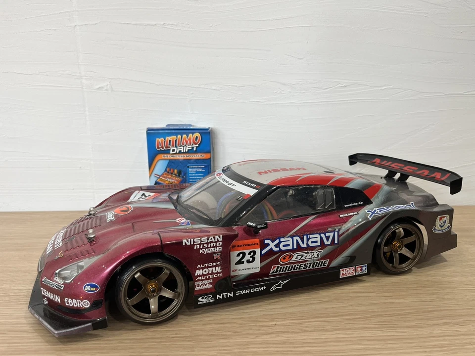 1/10 VERY RARE RC DRIFT TAMIYA TA05-VDF GOLD EDITION chassis &R35 BODY SET F/S - Image 1 of 4