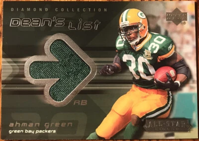 2004 UD Diamond All-Star Dean’s List Jersey Ahman Green DL-AG Green Bay Packers - Image 1 of 2