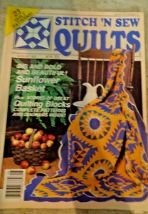 STITCH 'N SEW QUILTS AUGUST 1987 SUNFLOWER BASKET +++ - Imagen 1 de 1