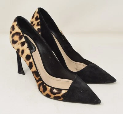 Christian Dior Miss Nude Beige Snake Print Pumps Suede Leather High Heels 36.5 - Image 1 of 4