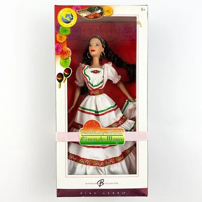 Muñeca Barbie 2006 Etiqueta Rosa Festival del Mundo Cinco de Mayo Mattel K7921 Foto 1 de 4