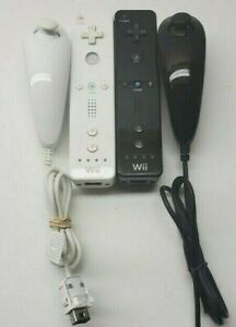 Lot de 4 télécommandes officielles Nintendo Wii et nunchuck blanc ou noir au choix
