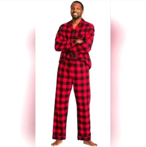 Wondershop Mens XXL Plaid Flannel Pajama Set Buffalo Check Red Black New - Picture 1 of 7