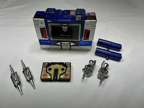 Soundwave & Buzzsaw 100% Complete 1984 G1 Vintage Transformers Pre Rub Early Rel Cover