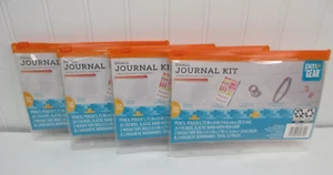 Lot of 4 Small Journal Kit Orange Pencil Pouch 32pc Stickers Washi Tape Bookmark - Picture 1 of 12
