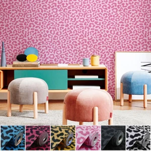 10M Modern Animal Leopard Matt Waterproof Embossed Textured PVC Wallpaper Roll - Picture 1 of 28