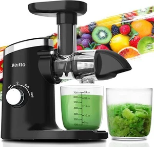 Juicer Machines, Cold Press Juicer with Soft & Hard Modes, Quiet Motor, Reverse - Picture 1 of 9