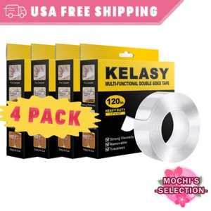 Kelasy Double Sided Tape Heavy Duty Double Sided Tape for 4, 120x1.2 Inches - Picture 1 of 7
