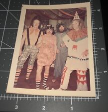 70s Halloween Costume Party CLOWN SOCKS Face Paint Vintage COLOR Snapshot PHOTO
