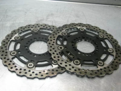Rotores de freno de disco delanteros Kawasaki Ex650r Ex650 650r Ninja 13 2013 1,2 k millas OEM Foto 1 de 2