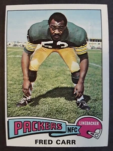 1975 Topps Fred Carr #233 Fußballkarte Green Bay Packers - Bild 1 von 2