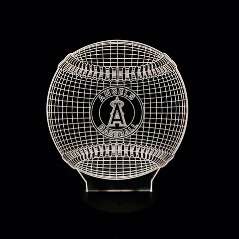 Los Angeles Angels  3D Baseball Illusion Light Cover