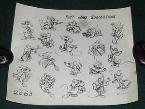 DISNEY CINDERELLA 1950 ORIGINAL PRODUCTION MODEL SHEET JAQ - Picture 1 of 1