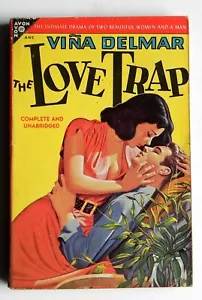 LOVE TRAP Vina Delmar Avon 187 1. Druck Ann Cantor Cov Vintage Zellstoff Fiktion Pbk - Bild 1 von 3
