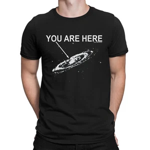 Mens T-Shirt You Are Here Galaxy Solar System Space Stars Science Quality - Picture 1 of 3